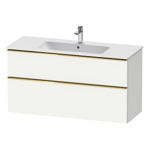 Duravit D-Neo Waschtischunterbau 121 x 62,5 cm, 2 Auszüge, Griff gold poliert