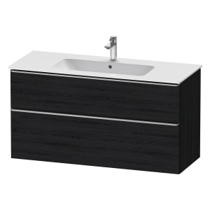 Duravit D-Neo Waschtischunterbau 121 x 62,5 cm, 2 Auszüge, Griff edelstahl gebürstet