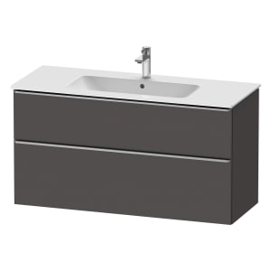Duravit D-Neo Waschtischunterbau 121 x 62,5 cm, 2 Auszüge, Griff edelstahl gebürstet