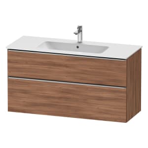 Duravit D-Neo Waschtischunterbau 121 x 62,5 cm, 2 Auszüge, Griff edelstahl gebürstet