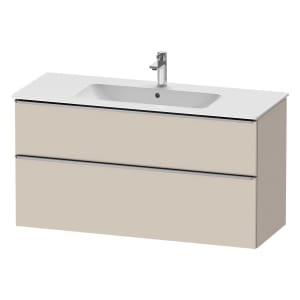 Duravit D-Neo Waschtischunterbau 121 x 62,5 cm, 2 Auszüge, Griff edelstahl gebürstet