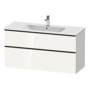 Duravit D-Neo Waschtischunterbau 121 x 62,5 cm, 2 Auszüge, Griff diamantschwarz
