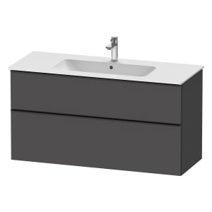 Duravit D-Neo Waschtischunterbau 121 x 62,5 cm, 2 Auszüge, Griff diamantschwarz