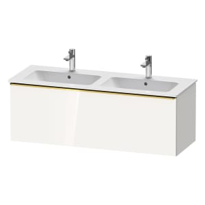 Duravit D-Neo Waschtischunterbau 128 x 44 cm, 1 Auszug, Griff gold poliert