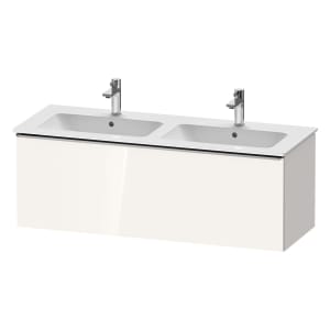 Duravit D-Neo Waschtischunterbau 128 x 44 cm, 1 Auszug, Griff edelstahl gebürstet