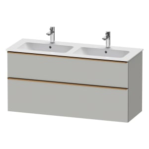 Duravit D-Neo Waschtischunterbau 128 x 62,5 cm, 2 Auszüge, Griff bronze gebürstet