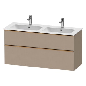 Duravit D-Neo Waschtischunterbau 128 x 62,5 cm, 2 Auszüge, Griff bronze gebürstet