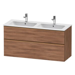 Duravit D-Neo Waschtischunterbau 128 x 62,5 cm, 2 Auszüge, Griff bronze gebürstet