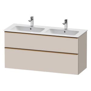 Duravit D-Neo Waschtischunterbau 128 x 62,5 cm, 2 Auszüge, Griff bronze gebürstet