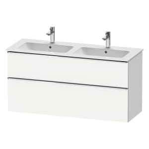 Duravit D-Neo Waschtischunterbau 128 x 62,5 cm, 2 Auszüge, Griff chrom