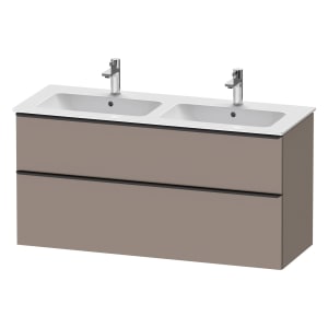 Duravit D-Neo Waschtischunterbau 128 x 62,5 cm, 2 Auszüge, Griff diamantschwarz