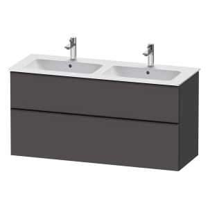 Duravit D-Neo Waschtischunterbau 128 x 62,5 cm, 2 Auszüge, Griff diamantschwarz