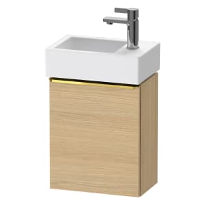Duravit D-Neo Waschtischunterbau 36,4 x 44 cm, 1 Tür rechts, Griff gold poliert