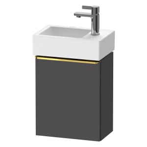 Duravit D-Neo Waschtischunterbau 36,4 x 44 cm, 1 Tür rechts, Griff gold poliert