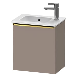 Duravit D-Neo Waschtischunterbau 41 x 44 cm, 1 Tür links, Griff gold poliert