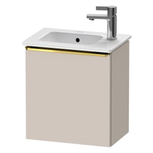 Duravit D-Neo Waschtischunterbau 41 x 44 cm, 1 Tür links, Griff gold poliert