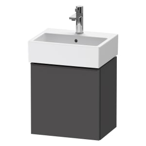 Duravit D-Neo Waschtischunterbau 43,4 x 44 cm, 1 Tür links, Griff diamantschwarz