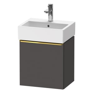 Duravit D-Neo Waschtischunterbau 43,4 x 44 cm, 1 Tür rechts, Griff gold poliert