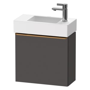 Duravit D-Neo Waschtischunterbau 48,4 x 44 cm, 1 Tür links, Griff bronze gebürstet