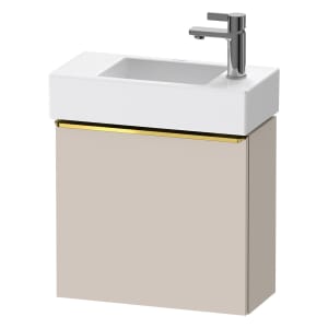 Duravit D-Neo Waschtischunterbau 48,4 x 44 cm, 1 Tür links, Griff gold poliert