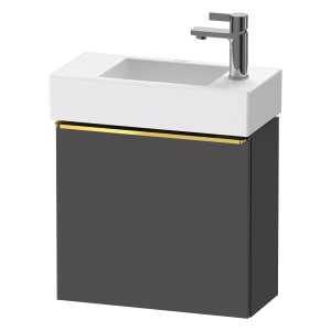 Duravit D-Neo Waschtischunterbau 48,4 x 44 cm, 1 Tür rechts, Griff gold poliert