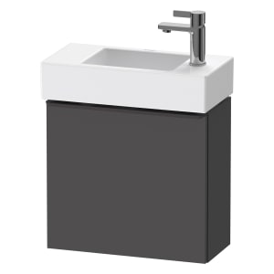 Duravit D-Neo Waschtischunterbau 48,4 x 44 cm, 1 Tür rechts, Griff diamantschwarz