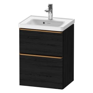 Duravit D-Neo Waschtischunterbau 48,4 x 62,5 cm, 2 Auszüge, Griff bronze gebürstet