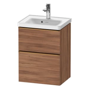 Duravit D-Neo Waschtischunterbau 48,4 x 62,5 cm, 2 Auszüge, Griff bronze gebürstet