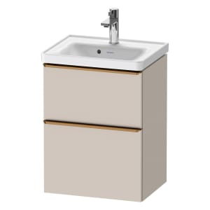 Duravit D-Neo Waschtischunterbau 48,4 x 62,5 cm, 2 Auszüge, Griff bronze gebürstet