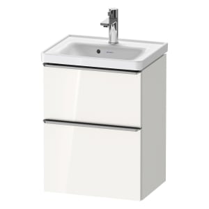 Duravit D-Neo Waschtischunterbau 48,4 x 62,5 cm, 2 Auszüge, Griff edelstahl gebürstet