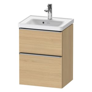 Duravit D-Neo Waschtischunterbau 48,4 x 62,5 cm, 2 Auszüge, Griff edelstahl gebürstet