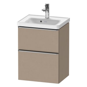 Duravit D-Neo Waschtischunterbau 48,4 x 62,5 cm, 2 Auszüge, Griff edelstahl gebürstet