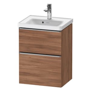 Duravit D-Neo Waschtischunterbau 48,4 x 62,5 cm, 2 Auszüge, Griff edelstahl gebürstet