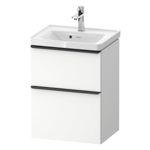 Duravit D-Neo Waschtischunterbau 48,4 x 62,5 cm, 2 Auszüge, Griff diamantschwarz
