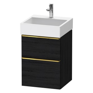 Duravit D-Neo Waschtischunterbau 48,4 x 62,5 cm, 2 Auszüge, Griff gold poliert