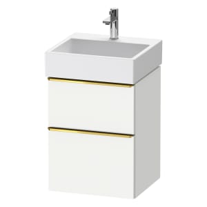 Duravit D-Neo Waschtischunterbau 48,4 x 62,5 cm, 2 Auszüge, Griff gold poliert