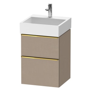 Duravit D-Neo Waschtischunterbau 48,4 x 62,5 cm, 2 Auszüge, Griff gold poliert