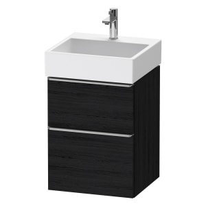 Duravit D-Neo Waschtischunterbau 48,4 x 62,5 cm, 2 Auszüge, Griff edelstahl gebürstet