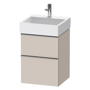Duravit D-Neo Waschtischunterbau 48,4 x 62,5 cm, 2 Auszüge, Griff edelstahl gebürstet