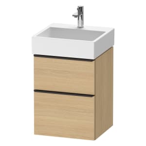 Duravit D-Neo Waschtischunterbau 48,4 x 62,5 cm, 2 Auszüge, Griff diamantschwarz
