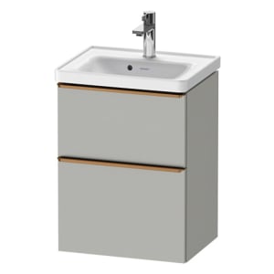 Duravit D-Neo Waschtischunterbau 48,4 x 62,5 cm, 2 Auszüge, Griff diamantschwarz
