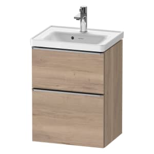 Duravit D-Neo Waschtischunterbau 48,4 x 62,5 cm, 2 Auszüge, Griff edelstahl gebürstet