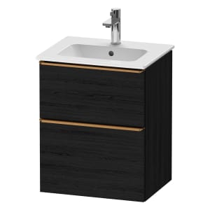 Duravit D-Neo Waschtischunterbau 51 x 62,5 cm, 2 Auszüge, Griff bronze gebürstet