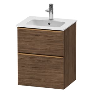 Duravit D-Neo Waschtischunterbau 51 x 62,5 cm, 2 Auszüge, Griff bronze gebürstet