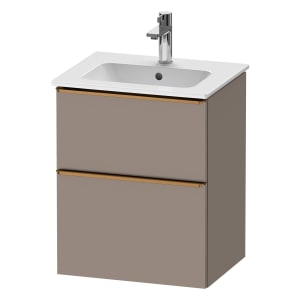 Duravit D-Neo Waschtischunterbau 51 x 62,5 cm, 2 Auszüge, Griff bronze gebürstet