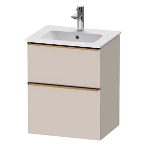 Duravit D-Neo Waschtischunterbau 51 x 62,5 cm, 2 Auszüge, Griff bronze gebürstet