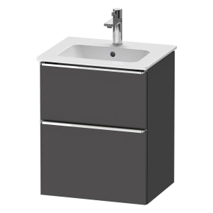 Duravit D-Neo Waschtischunterbau 51 x 62,5 cm, 2 Auszüge, Griff chrom