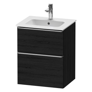 Duravit D-Neo Waschtischunterbau 51 x 62,5 cm, 2 Auszüge, Griff edelstahl gebürstet