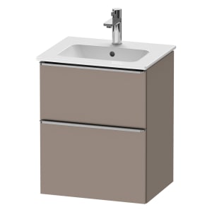 Duravit D-Neo Waschtischunterbau 51 x 62,5 cm, 2 Auszüge, Griff edelstahl gebürstet