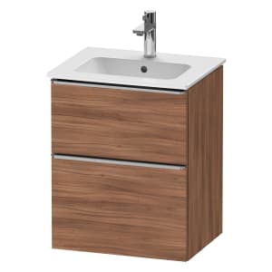 Duravit D-Neo Waschtischunterbau 51 x 62,5 cm, 2 Auszüge, Griff edelstahl gebürstet